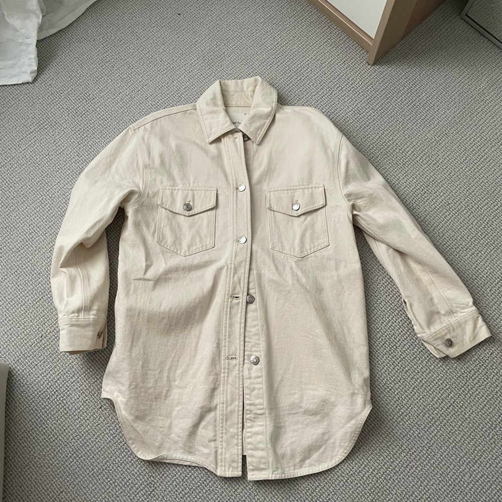 Aritzia Ganna shirt jacket denim